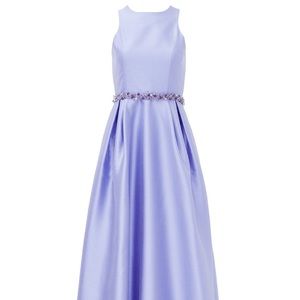 Monique Lhuiller Lilac Cross-Back Gown